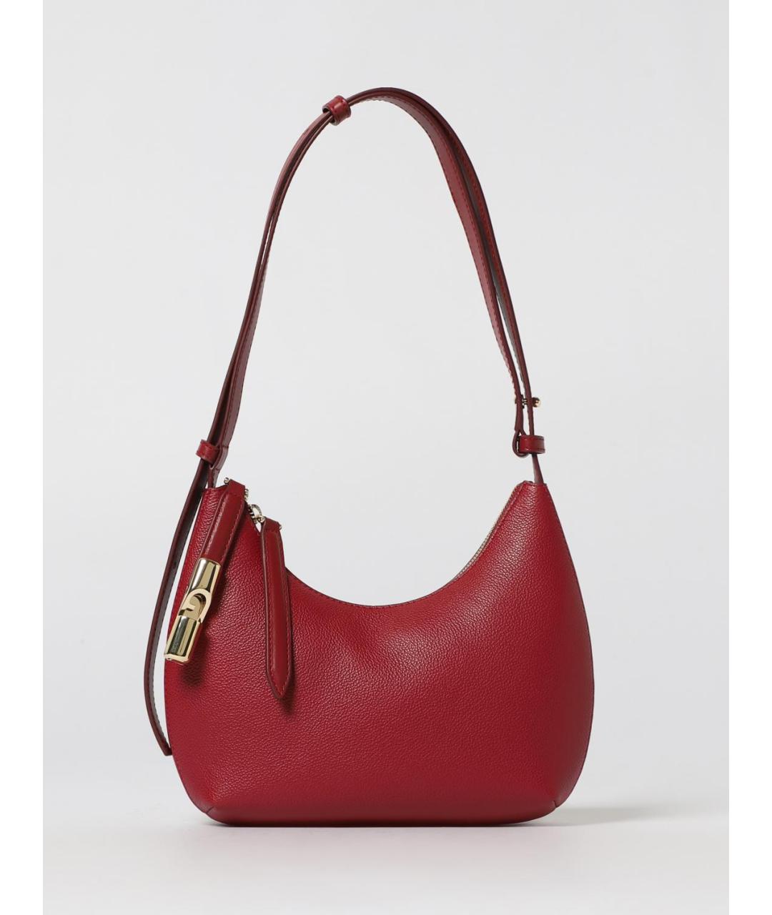 FURLA Красная кожаная сумка через плечо, фото 5