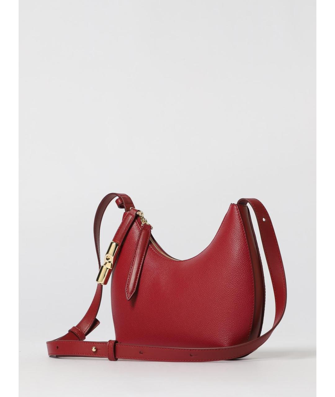 FURLA Красная кожаная сумка через плечо, фото 3