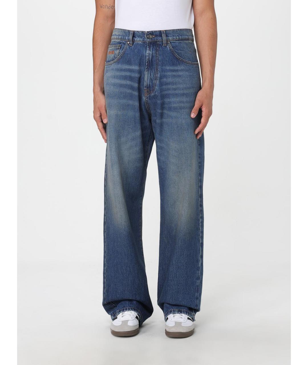 MSGM Синие хлопковые прямые джинсы, фото 4