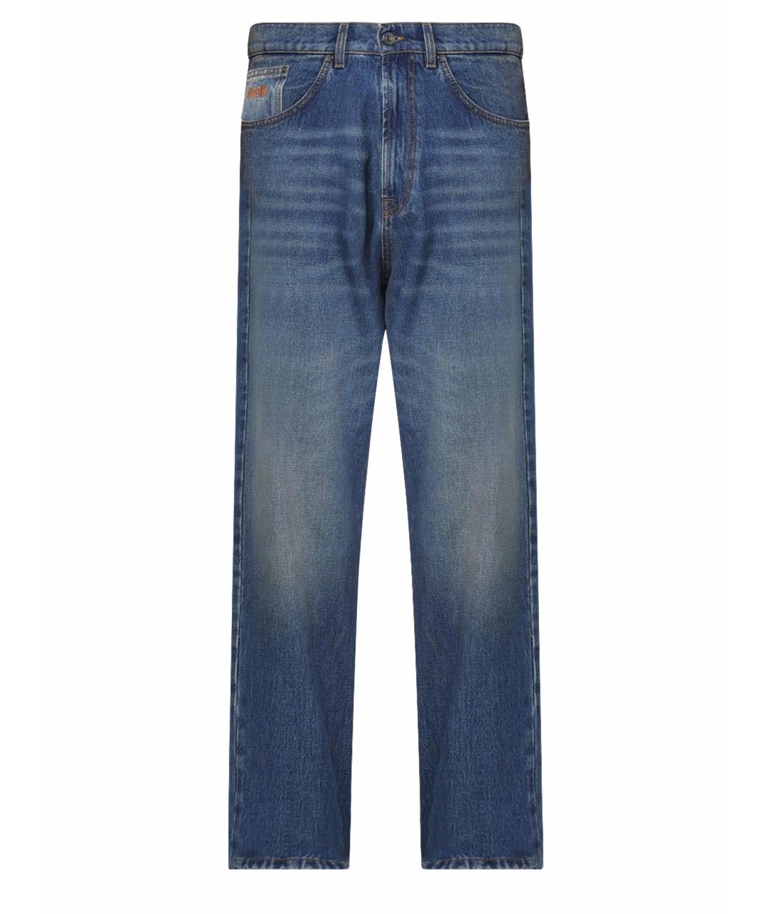 MSGM Синие хлопковые прямые джинсы, фото 1