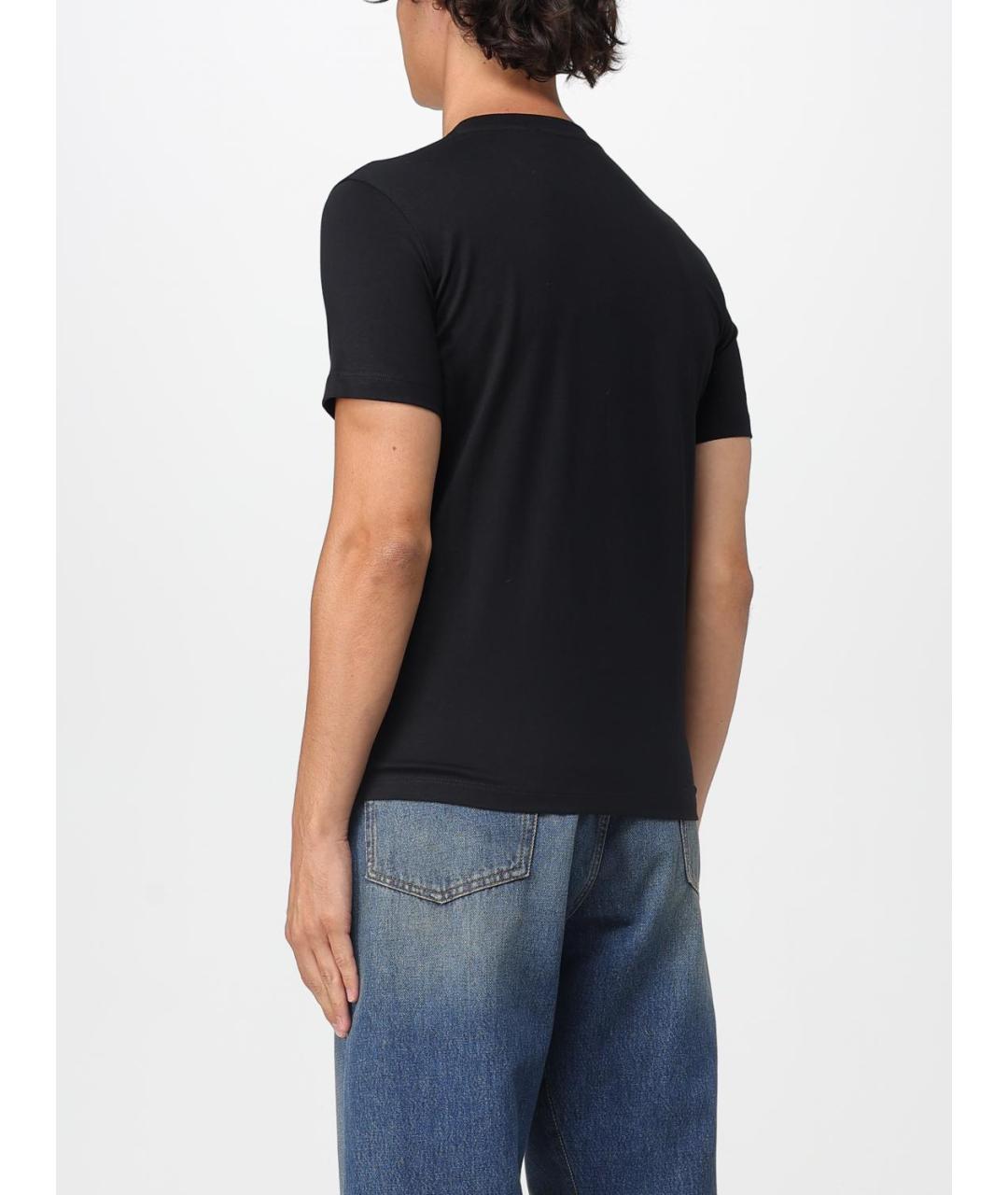 MSGM Черная хлопковая футболка, фото 2
