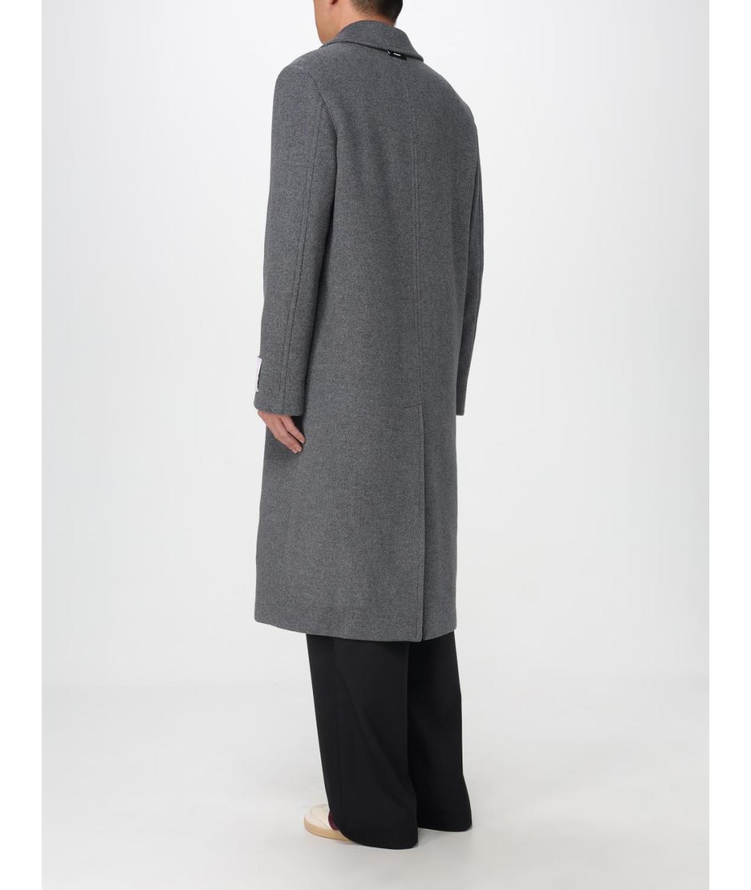 MSGM Серое шерстяное пальто, фото 4