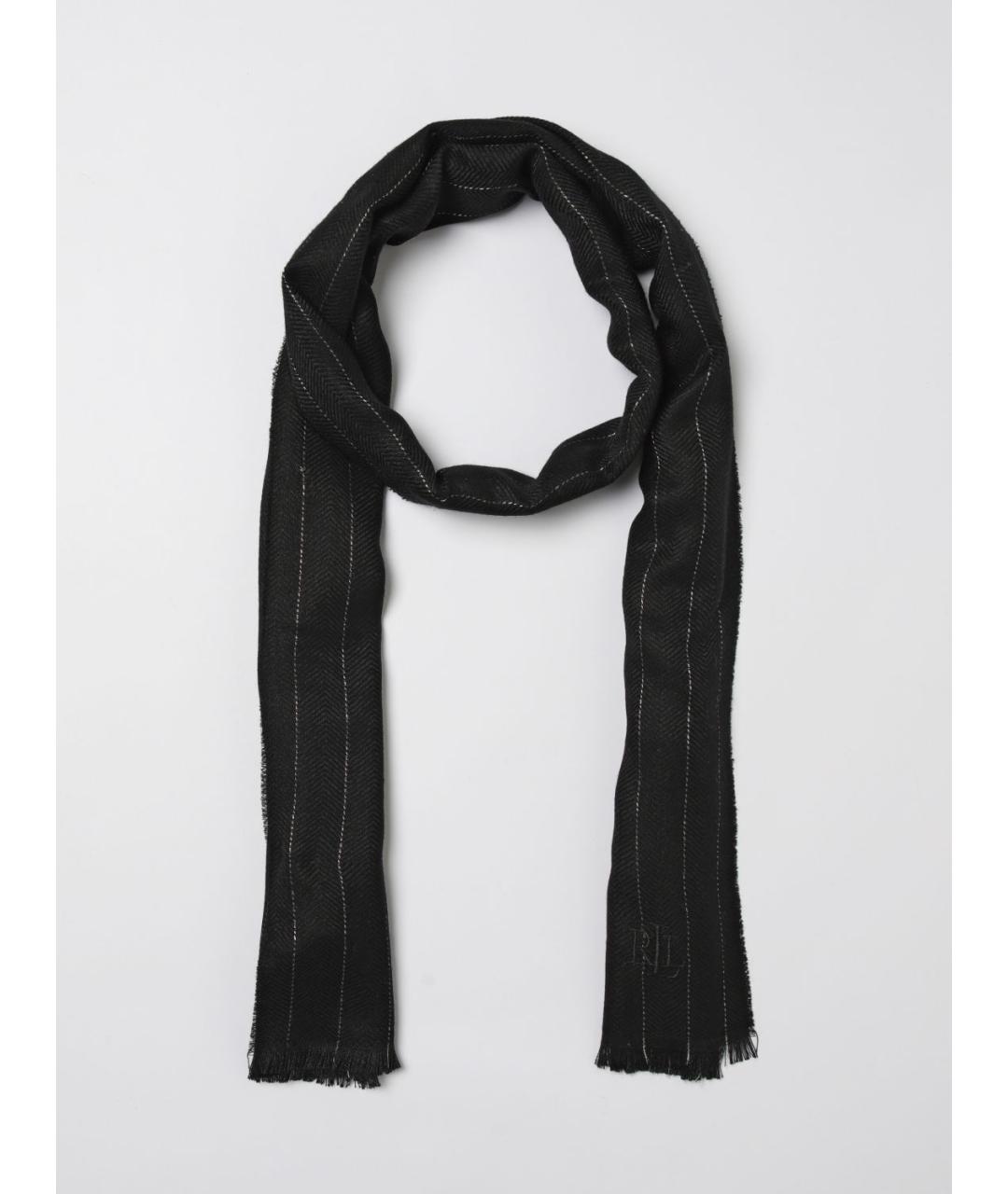 RALPH LAUREN Черный шарф, фото 2