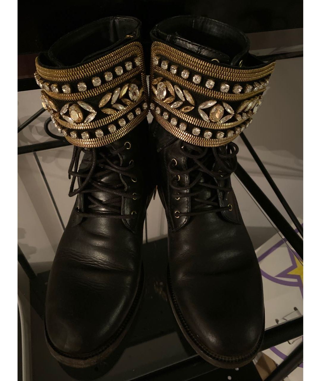 RENE CAOVILLA Черные кожаные ботинки, фото 2