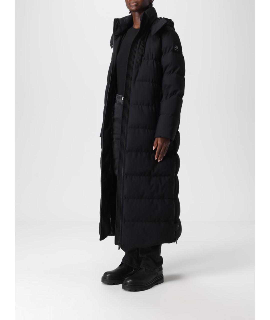 MOOSE KNUCKLES Черный полиамидовый пуховик, фото 4