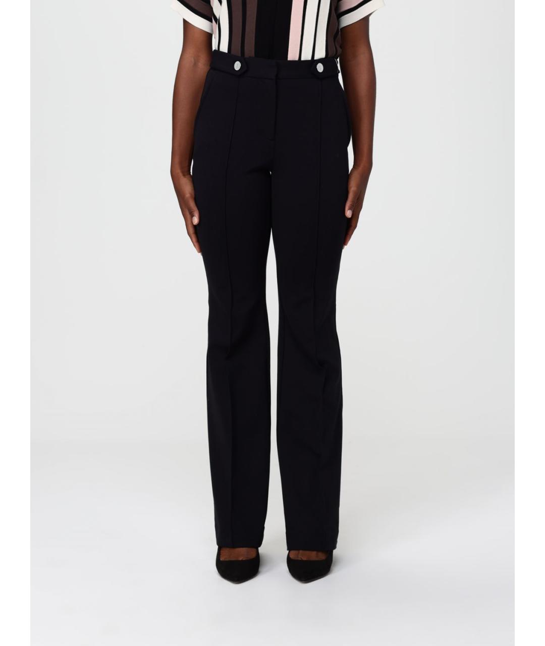 RALPH LAUREN Черные вискозные прямые брюки, фото 4