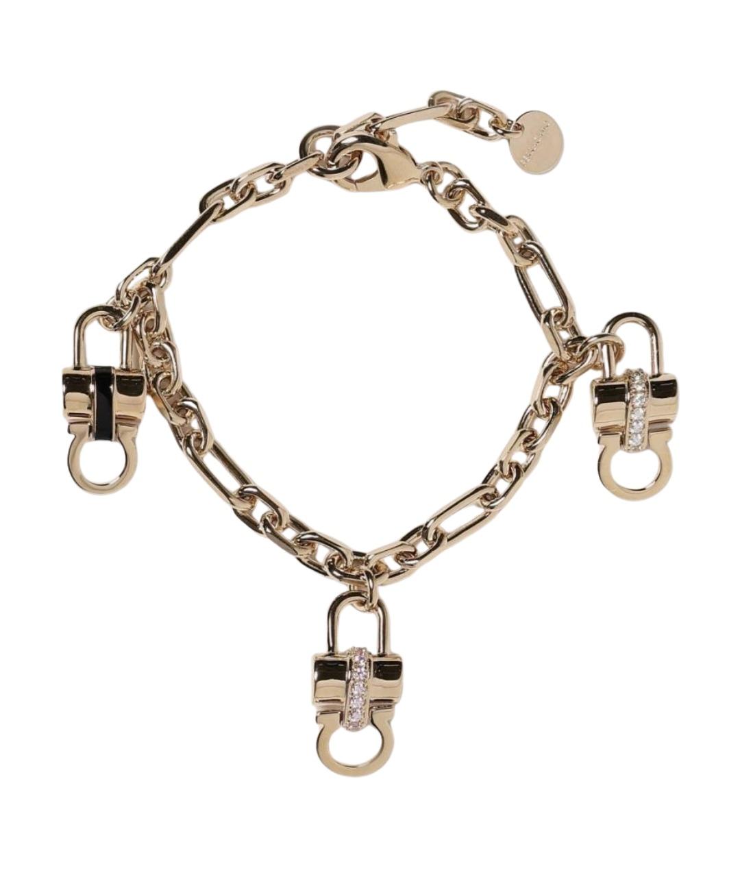 FERRAGAMO Золотой металлический браслет, фото 1