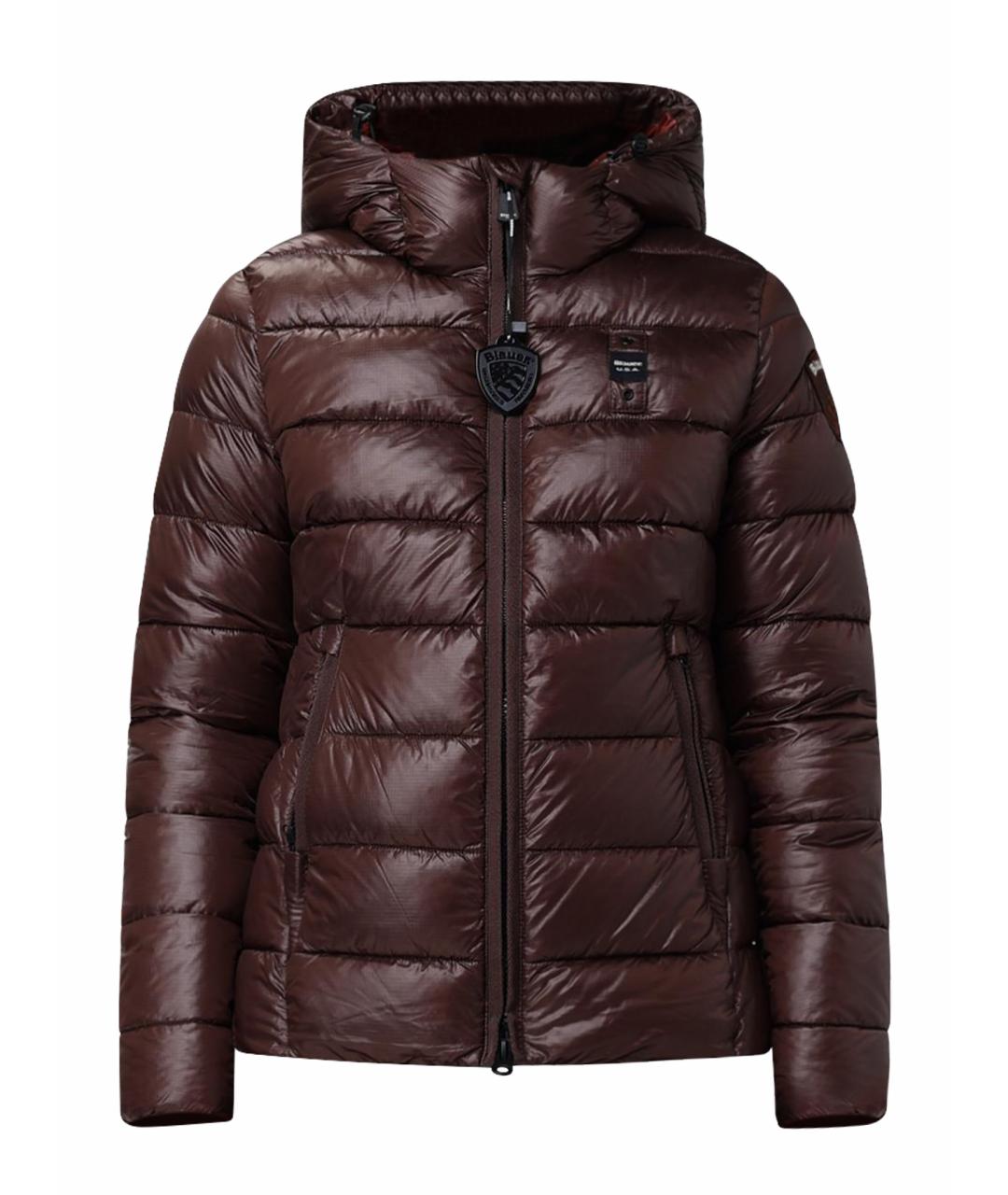 BLAUER Коричневый полиамидовый пуховик, фото 1