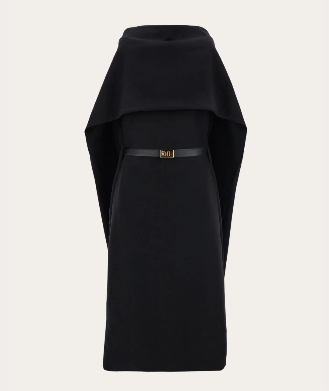 FERRAGAMO Черное вискозное вечернее платье, фото 7