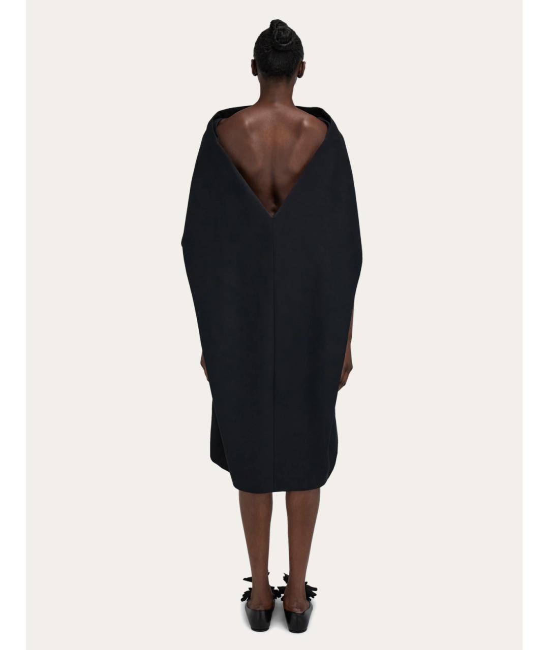 FERRAGAMO Черное вискозное вечернее платье, фото 4