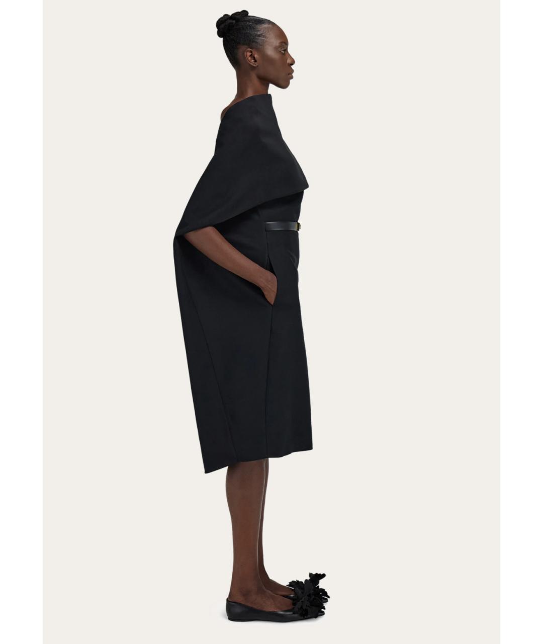 FERRAGAMO Черное вискозное вечернее платье, фото 3