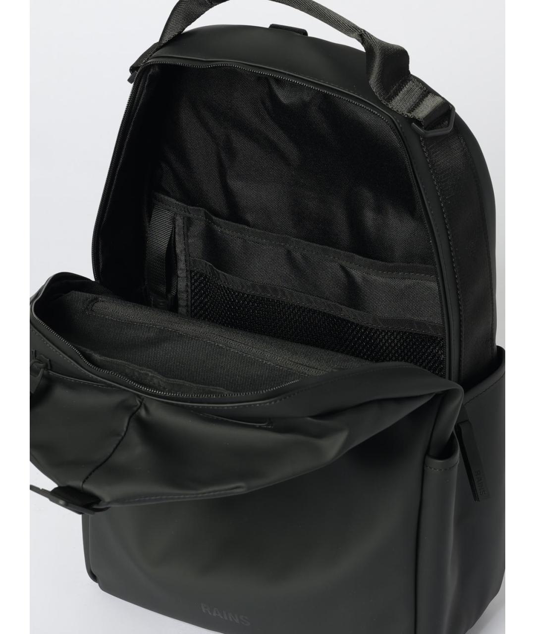RAINS Черный рюкзак, фото 4