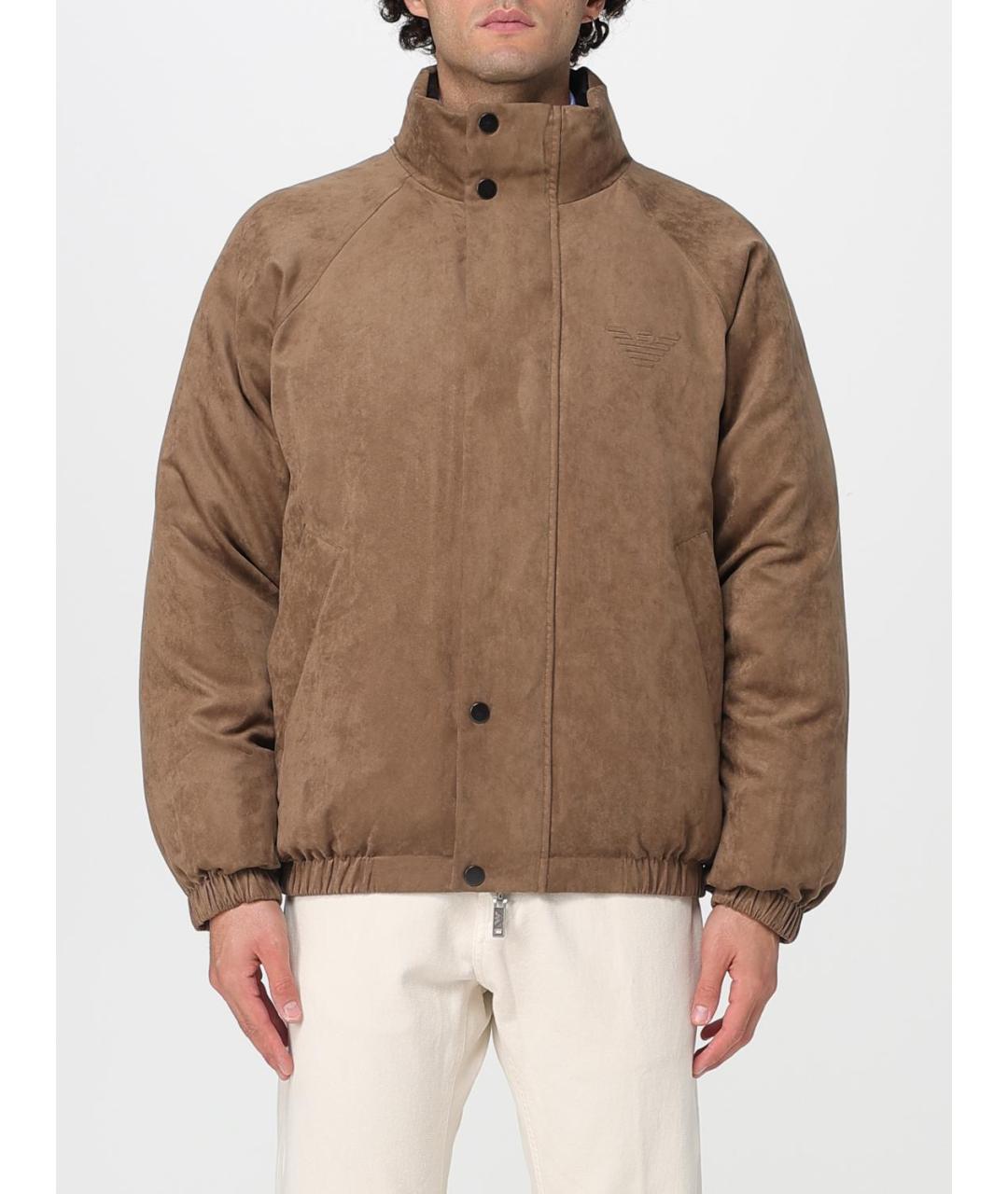 EMPORIO ARMANI Бежевый полиэстеровый пуховик, фото 5