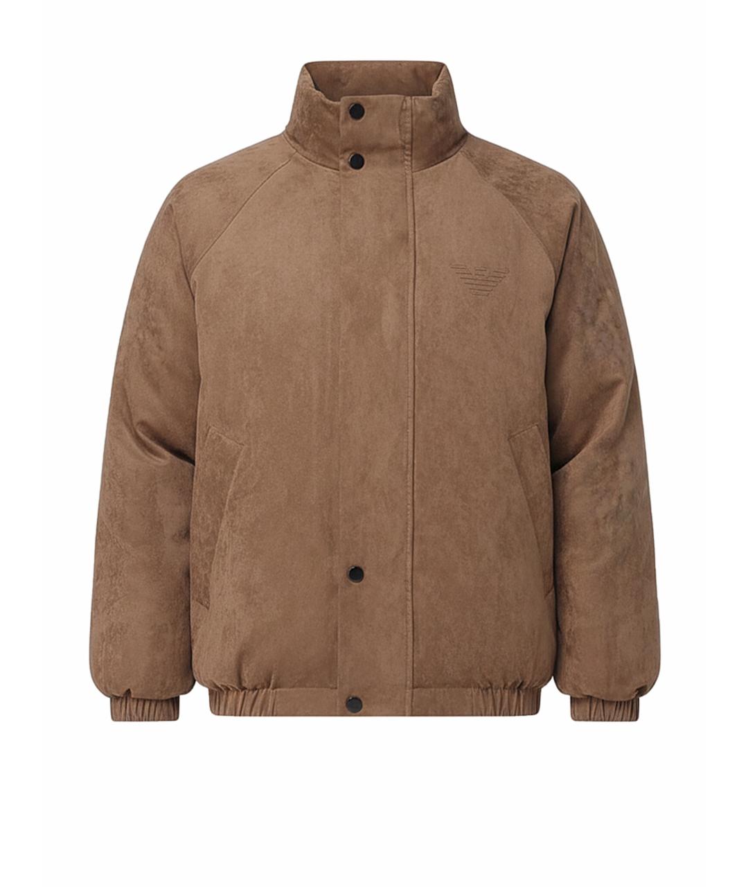 EMPORIO ARMANI Бежевый полиэстеровый пуховик, фото 1