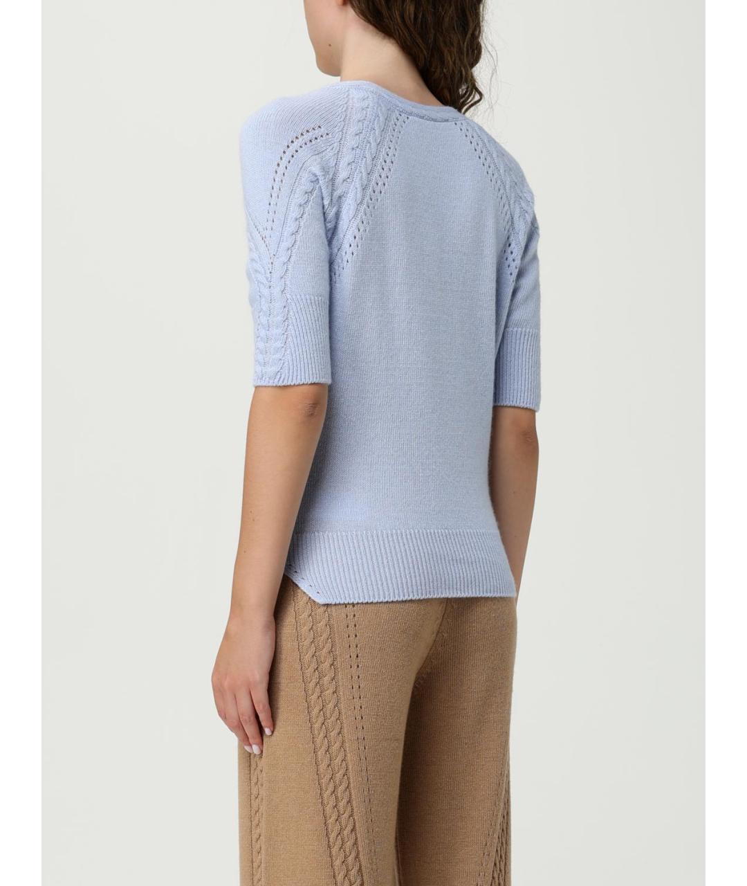 ERMANNO SCERVINO Голубой шерстяной джемпер / свитер, фото 2