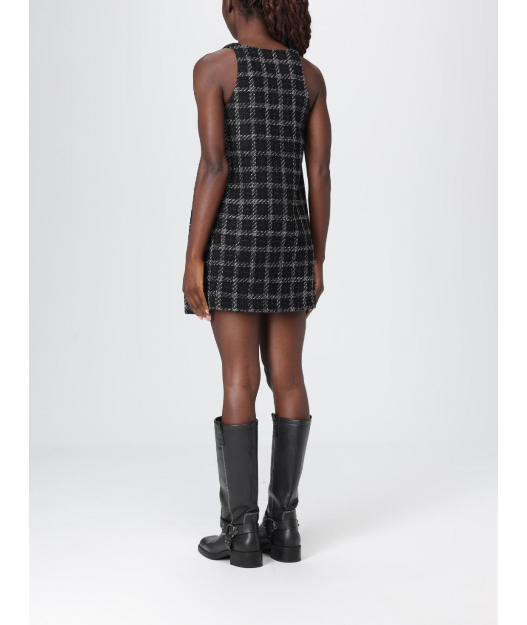 DIESEL Черное шерстяное повседневное платье, фото 4