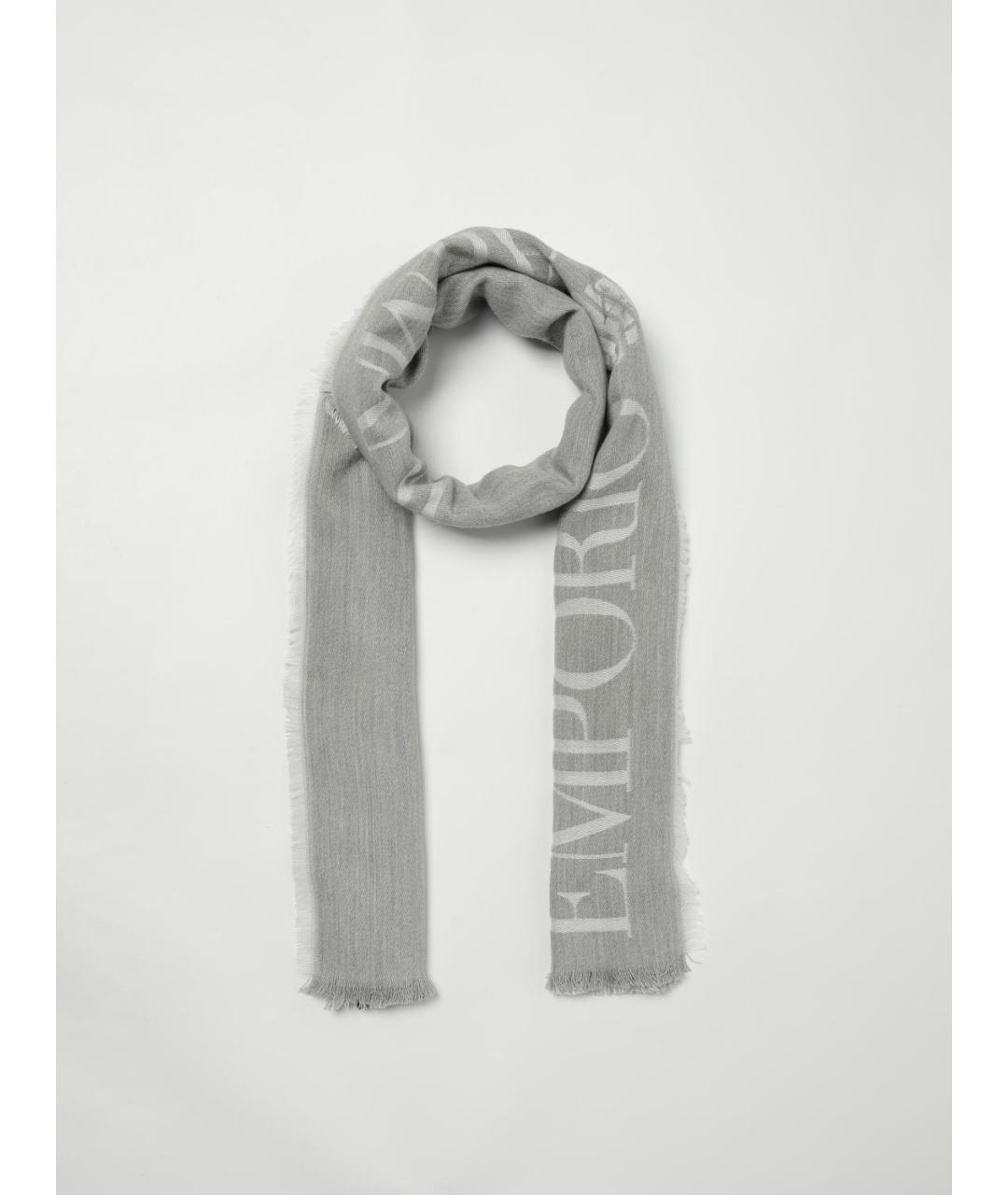 EMPORIO ARMANI Черный шарф, фото 2