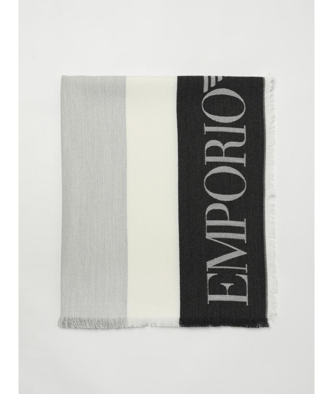 EMPORIO ARMANI Черный шарф, фото 4