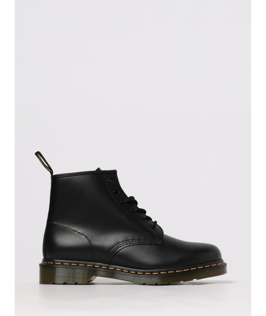 DR. MARTENS Черные кожаные низкие ботинки, фото 4