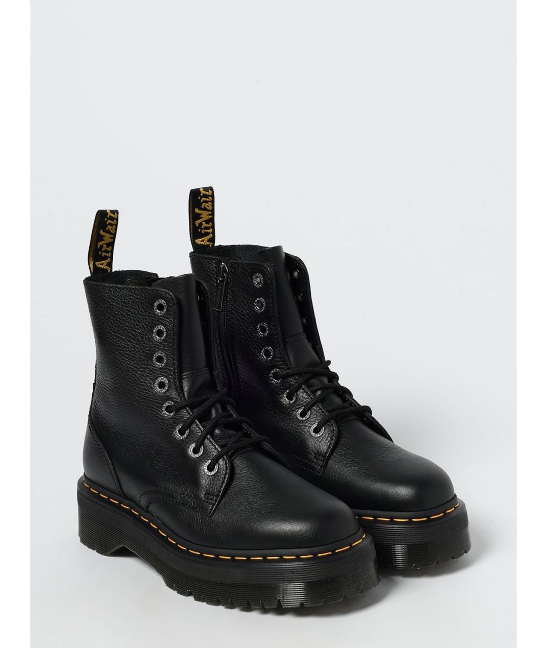 DR. MARTENS Черные кожаные ботинки, фото 2
