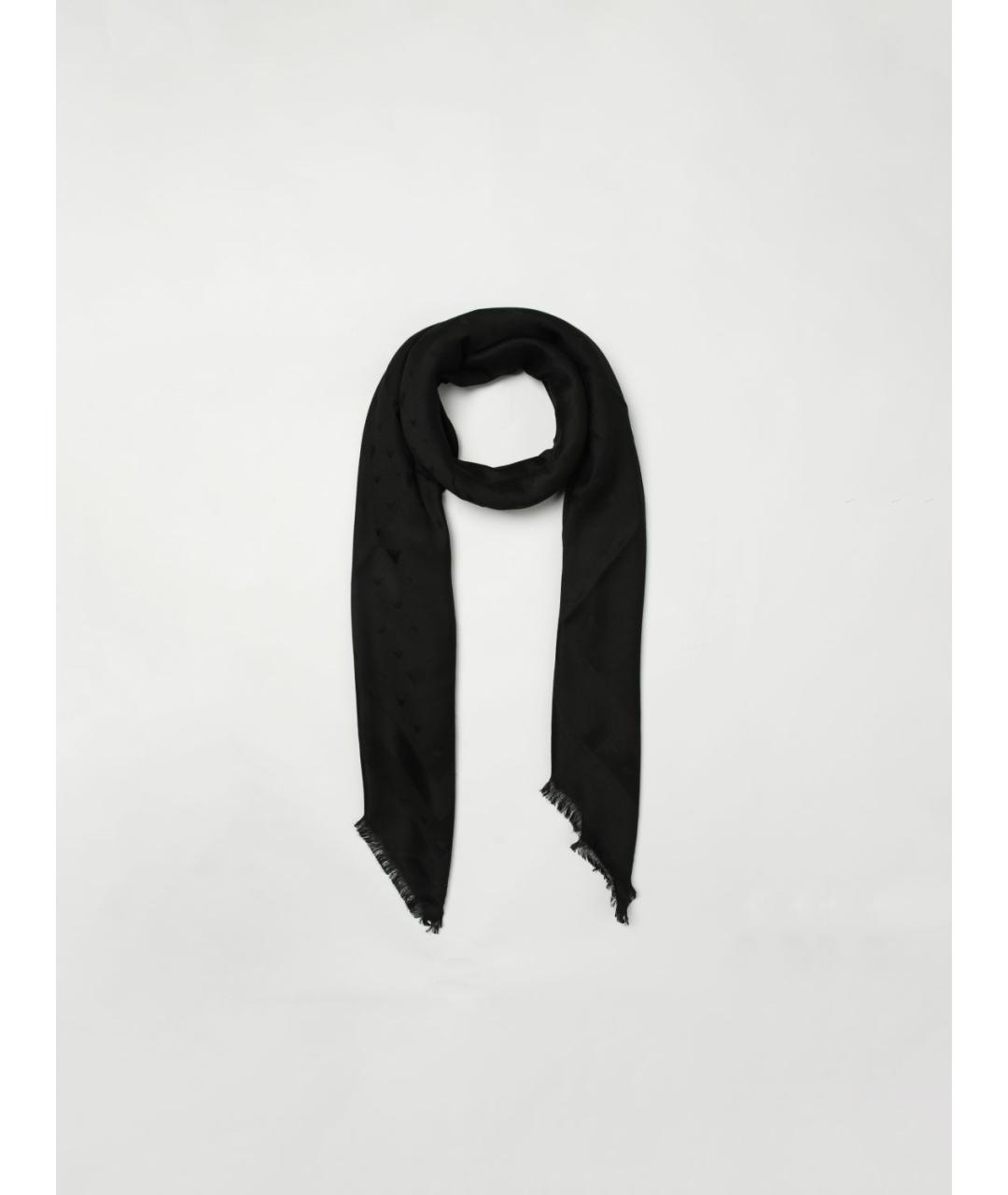 EMPORIO ARMANI Черный шарф, фото 2