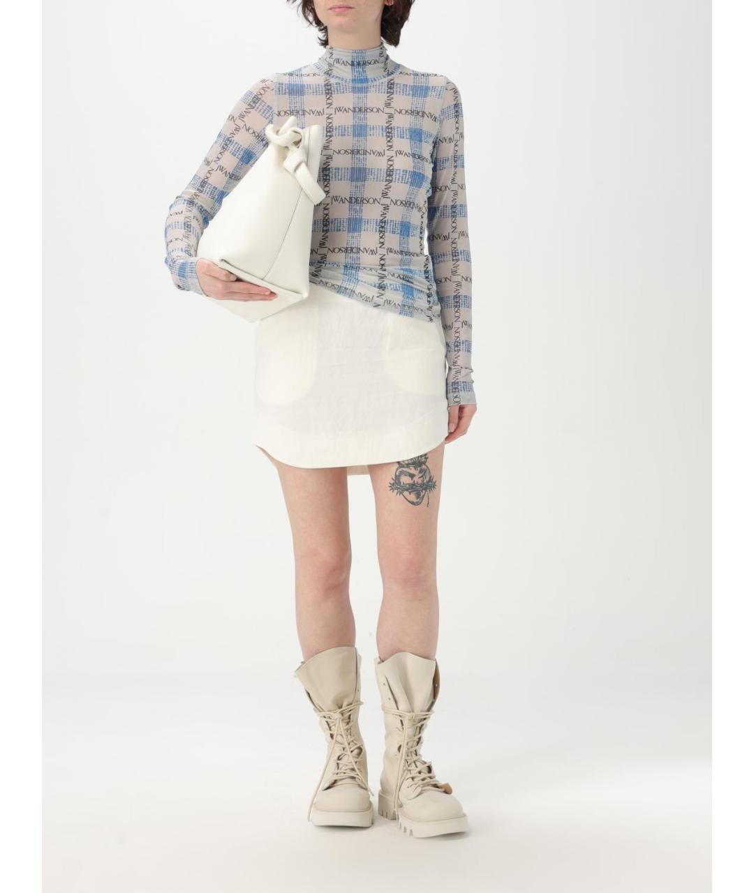 J.W.ANDERSON Белая кожаная сумка через плечо, фото 2