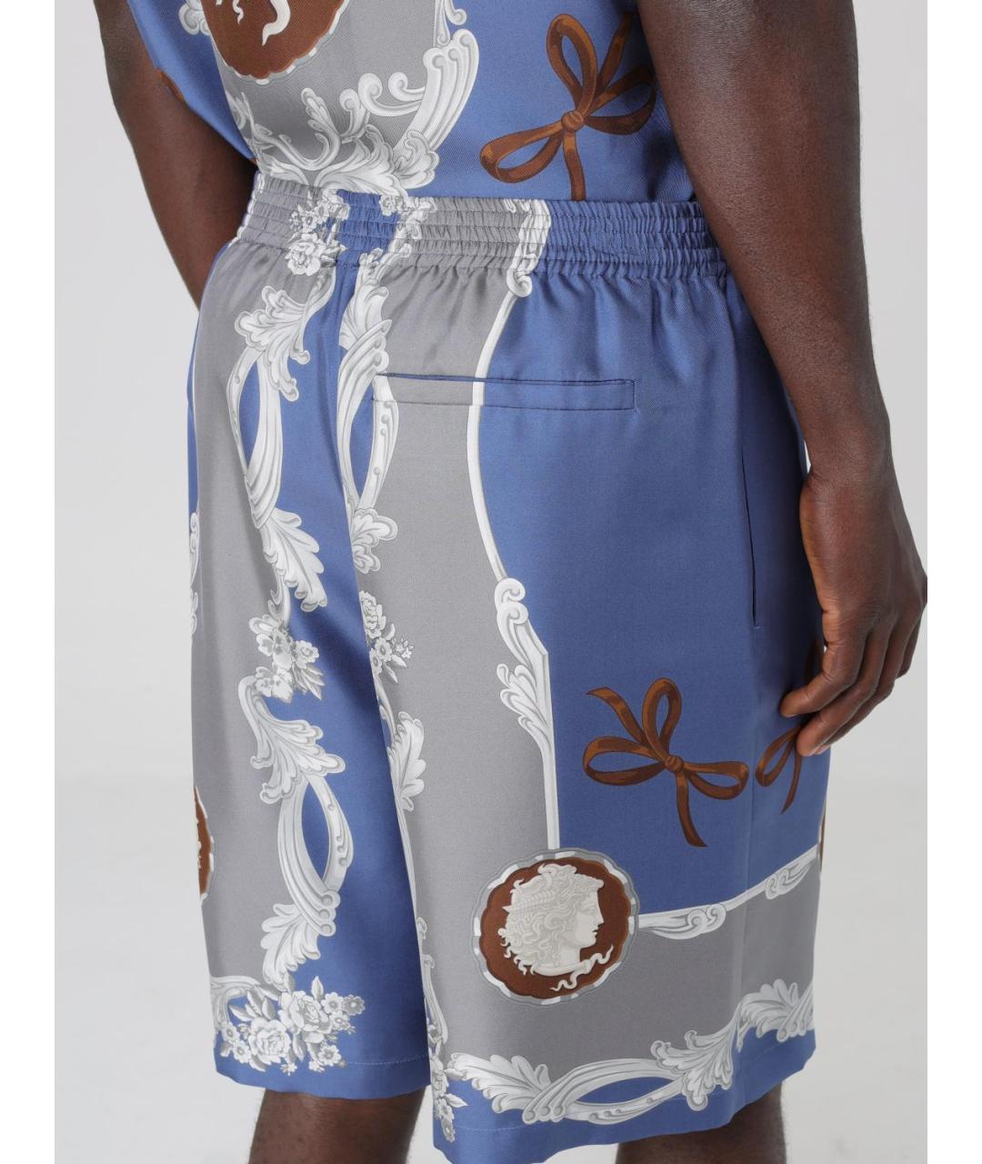 VERSACE Мульти шелковые шорты, фото 5