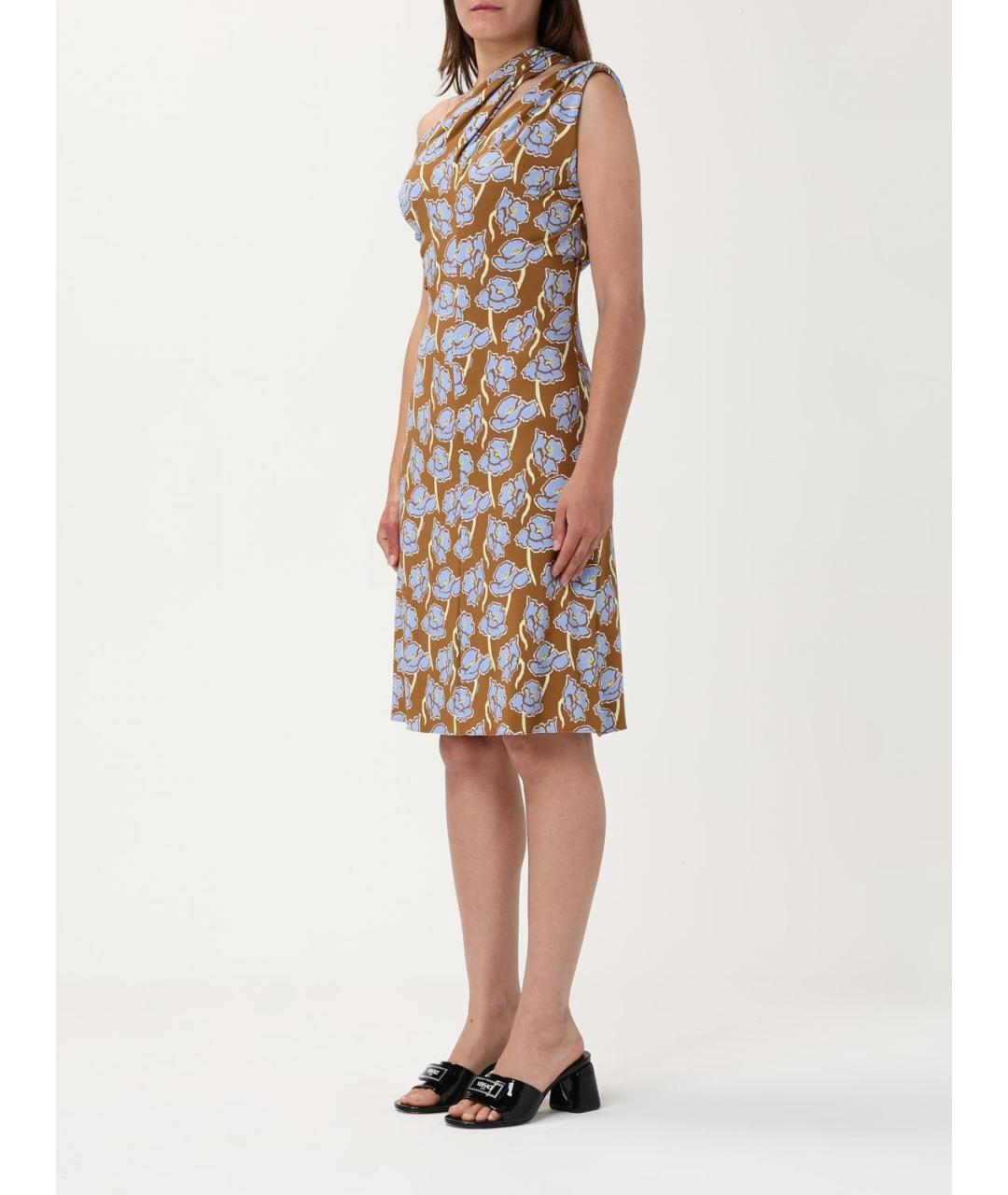 VERSACE Мульти вискозное платье, фото 3