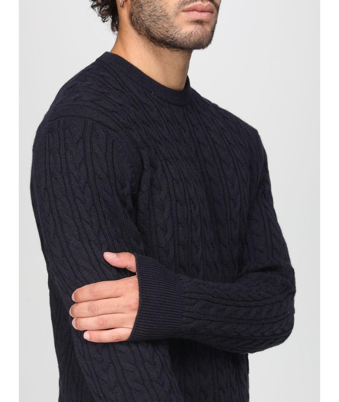 AGNONA Синий шерстяной джемпер / свитер, фото 4