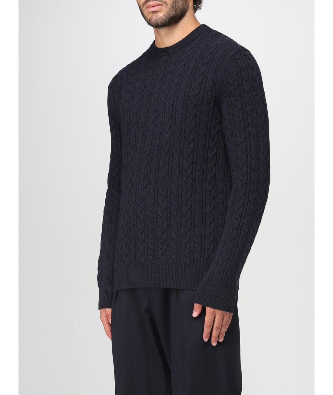 AGNONA Синий шерстяной джемпер / свитер, фото 3