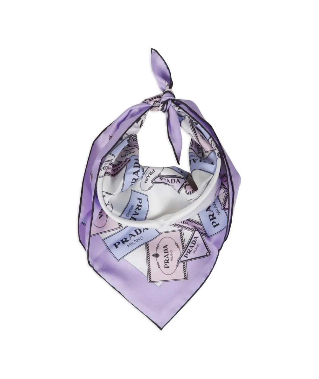 PRADA Мульти шелковый платок, фото 2