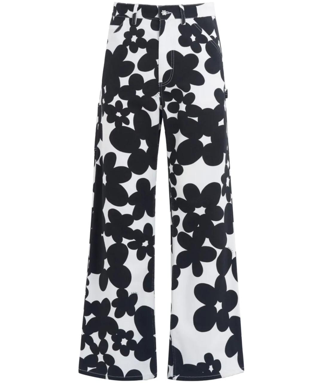 MARNI Мульти хлопковые прямые брюки, фото 1