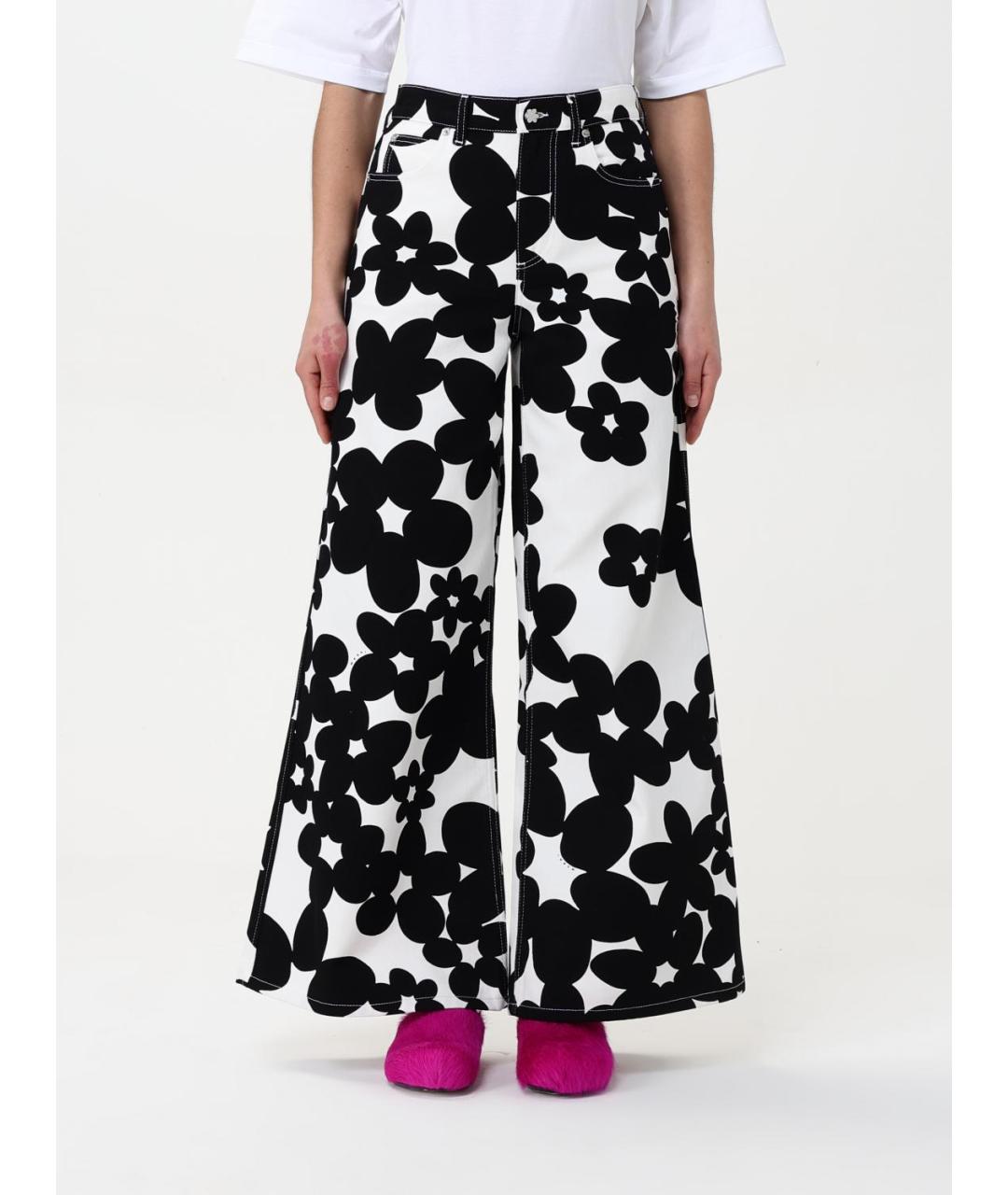 MARNI Мульти хлопковые прямые брюки, фото 2