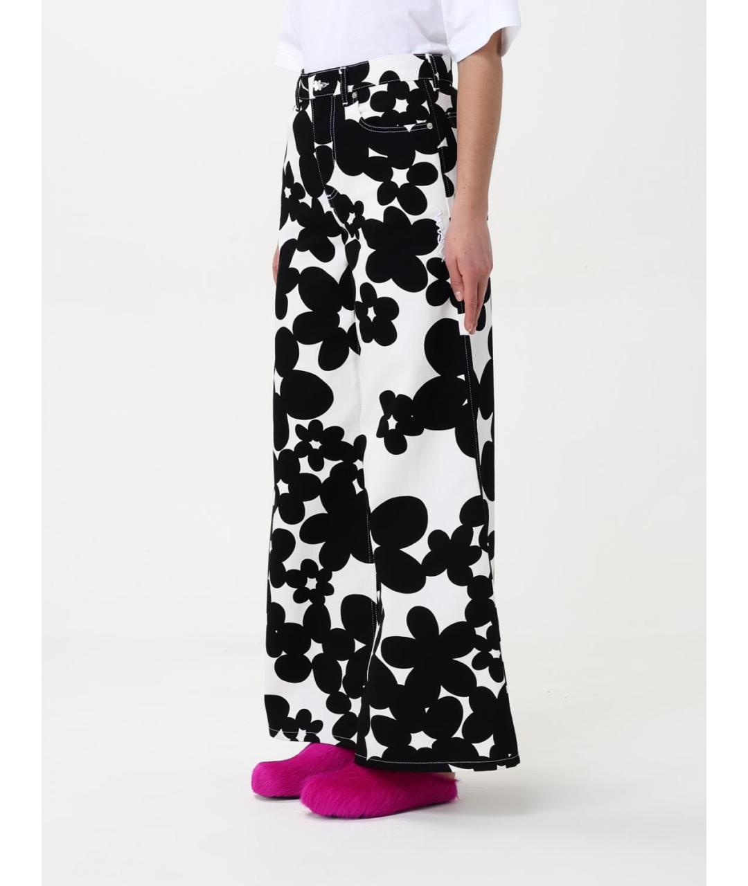 MARNI Мульти хлопковые прямые брюки, фото 5