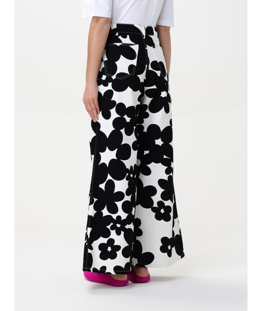 MARNI Мульти хлопковые прямые брюки, фото 4