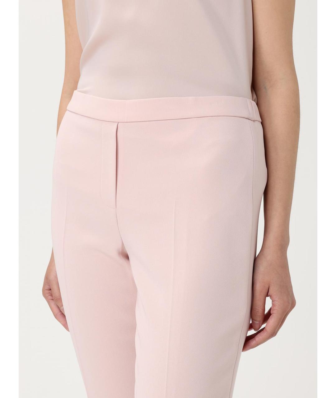 THEORY Розовые ацетатные прямые брюки, фото 4