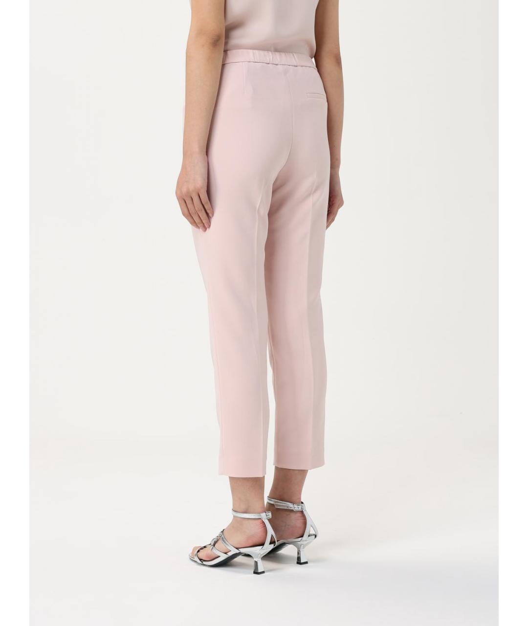 THEORY Розовые ацетатные прямые брюки, фото 3