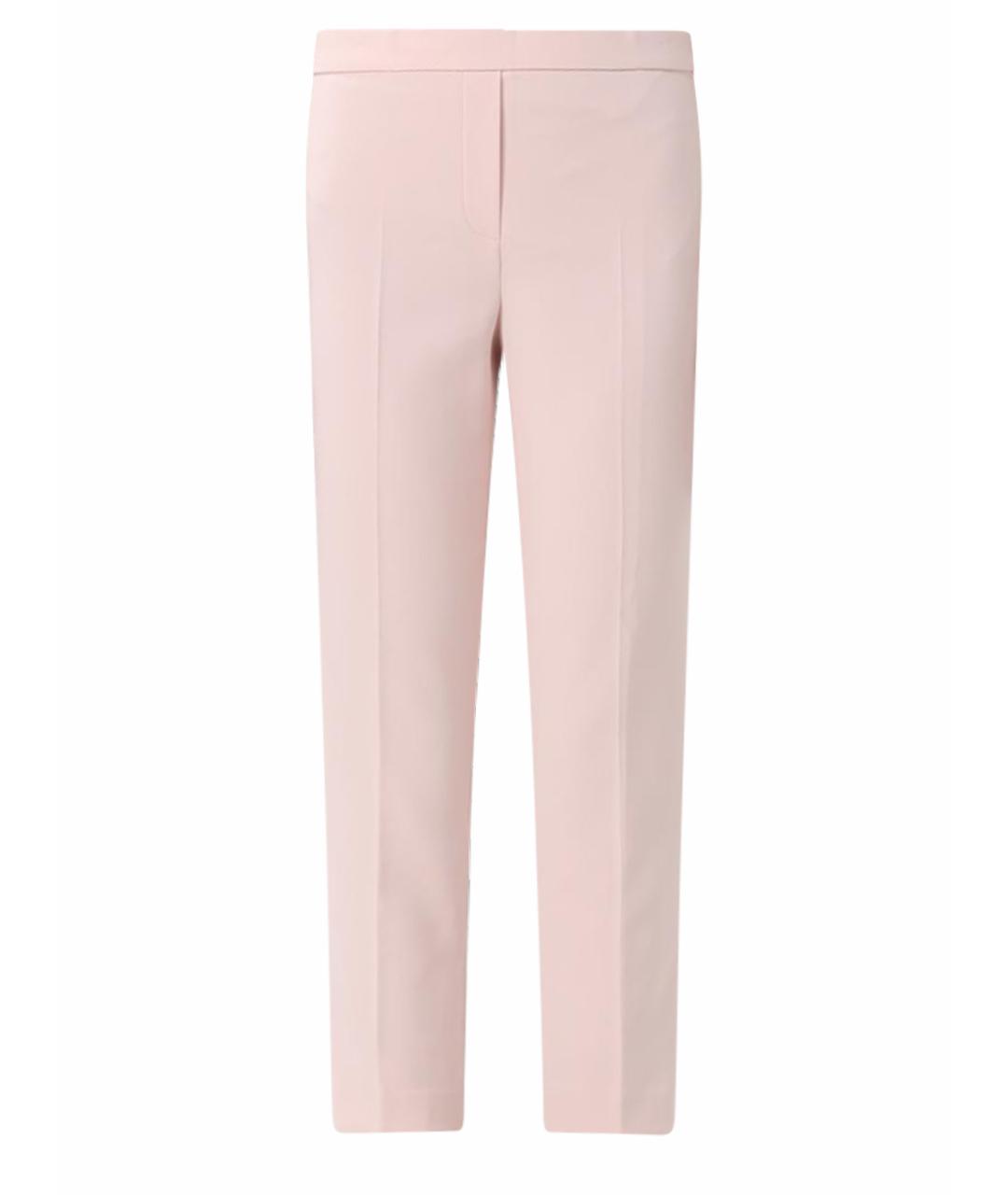 THEORY Розовые ацетатные прямые брюки, фото 1