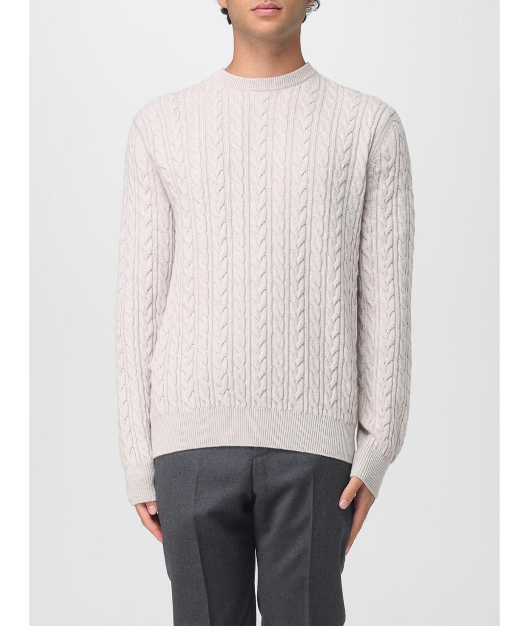 AGNONA Бежевый шерстяной джемпер / свитер, фото 5