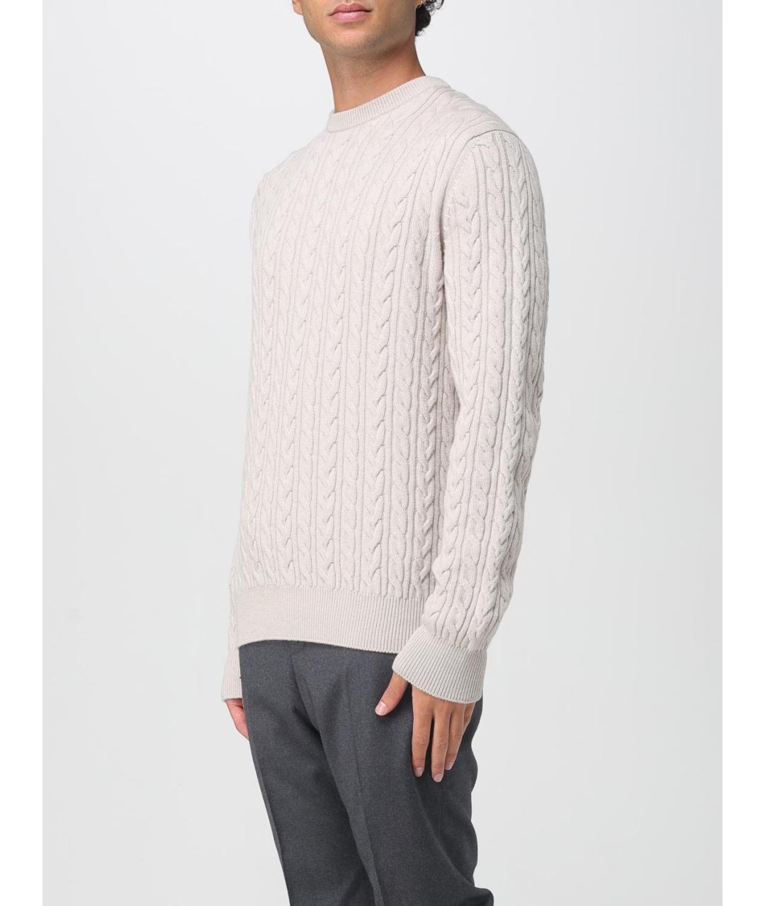 AGNONA Бежевый шерстяной джемпер / свитер, фото 3