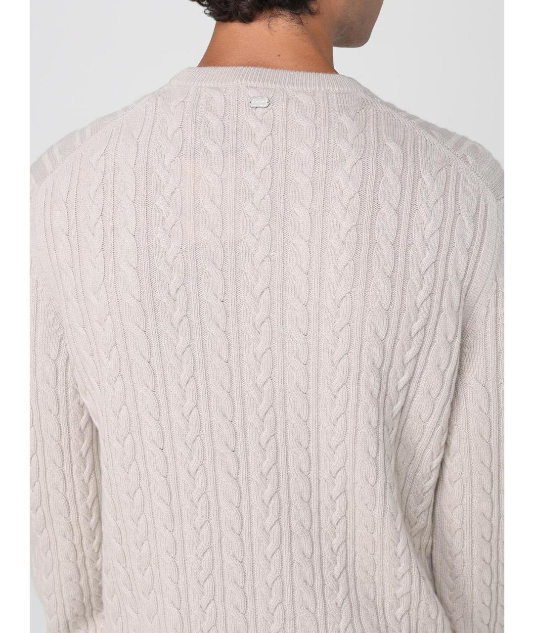 AGNONA Бежевый шерстяной джемпер / свитер, фото 4