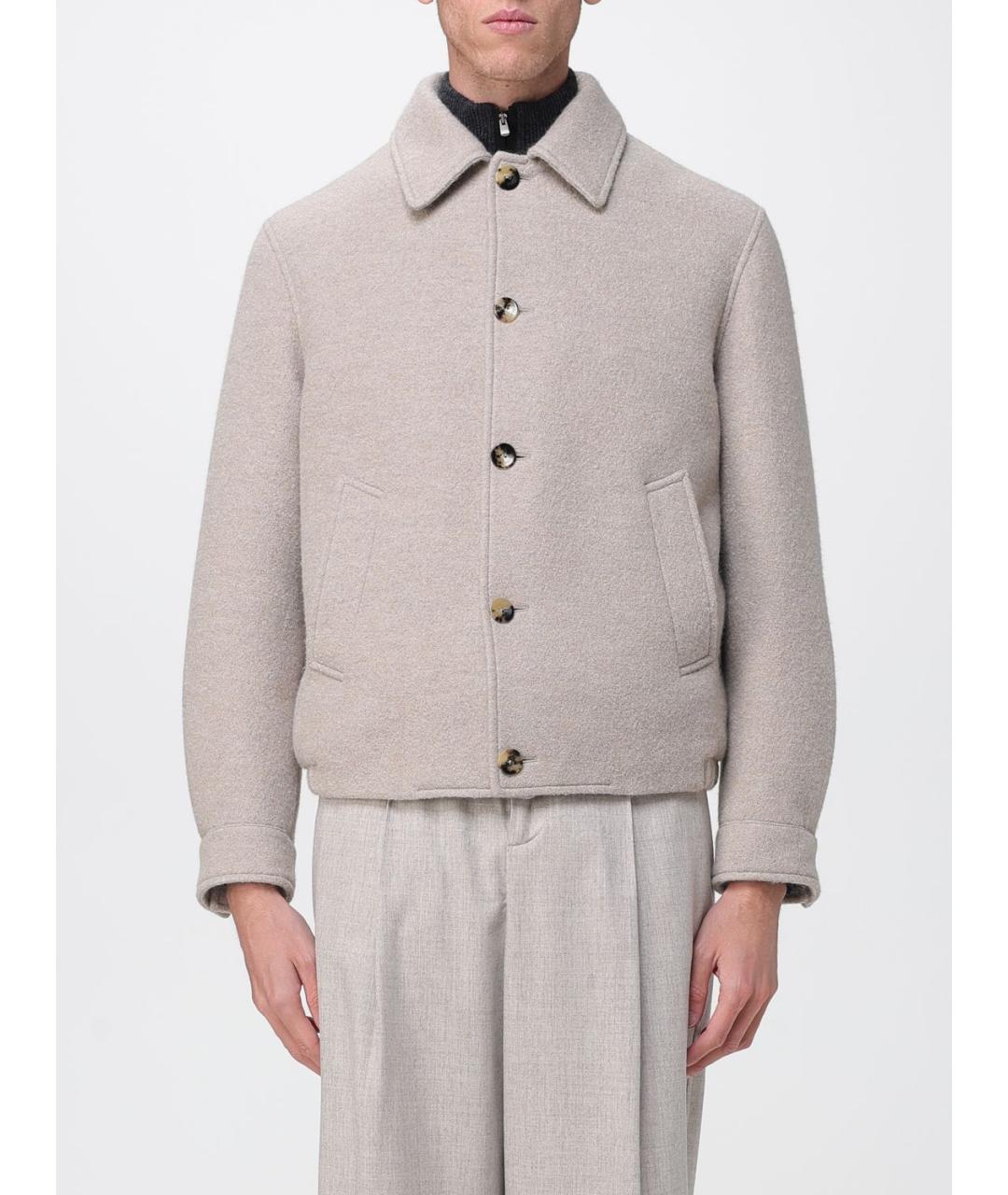 AGNONA Бежевое шерстяное пальто, фото 6