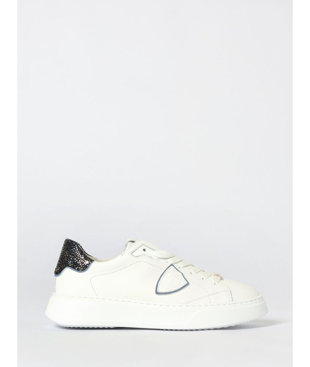 PHILIPPE MODEL Белые кожаные кроссовки, фото 4