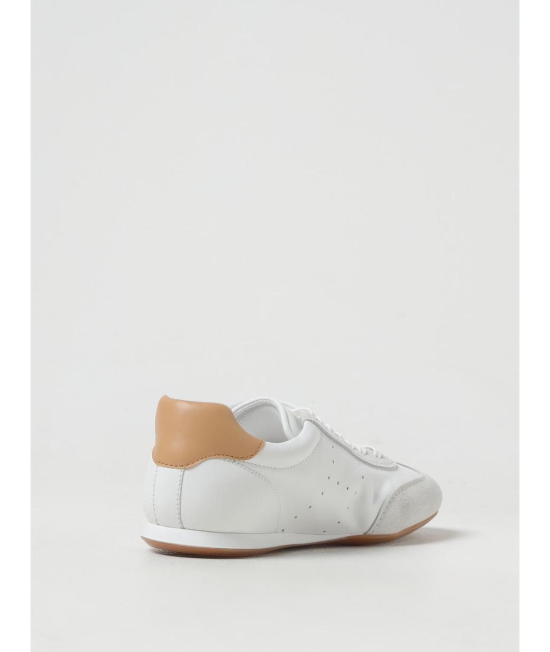 HOGAN Белые замшевые низкие кроссовки / кеды, фото 3