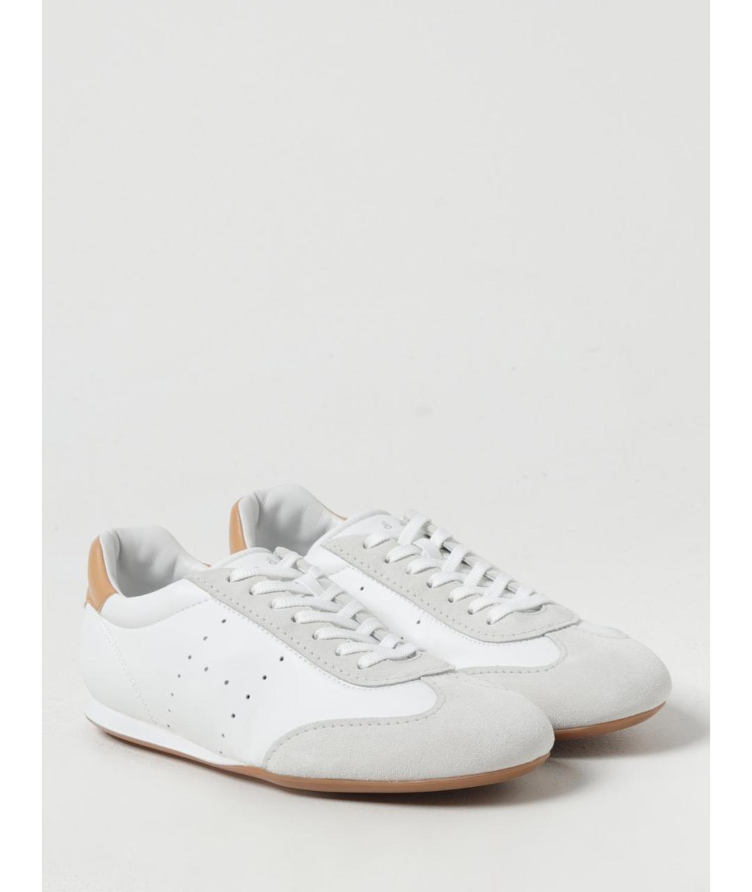 HOGAN Белые замшевые низкие кроссовки / кеды, фото 2