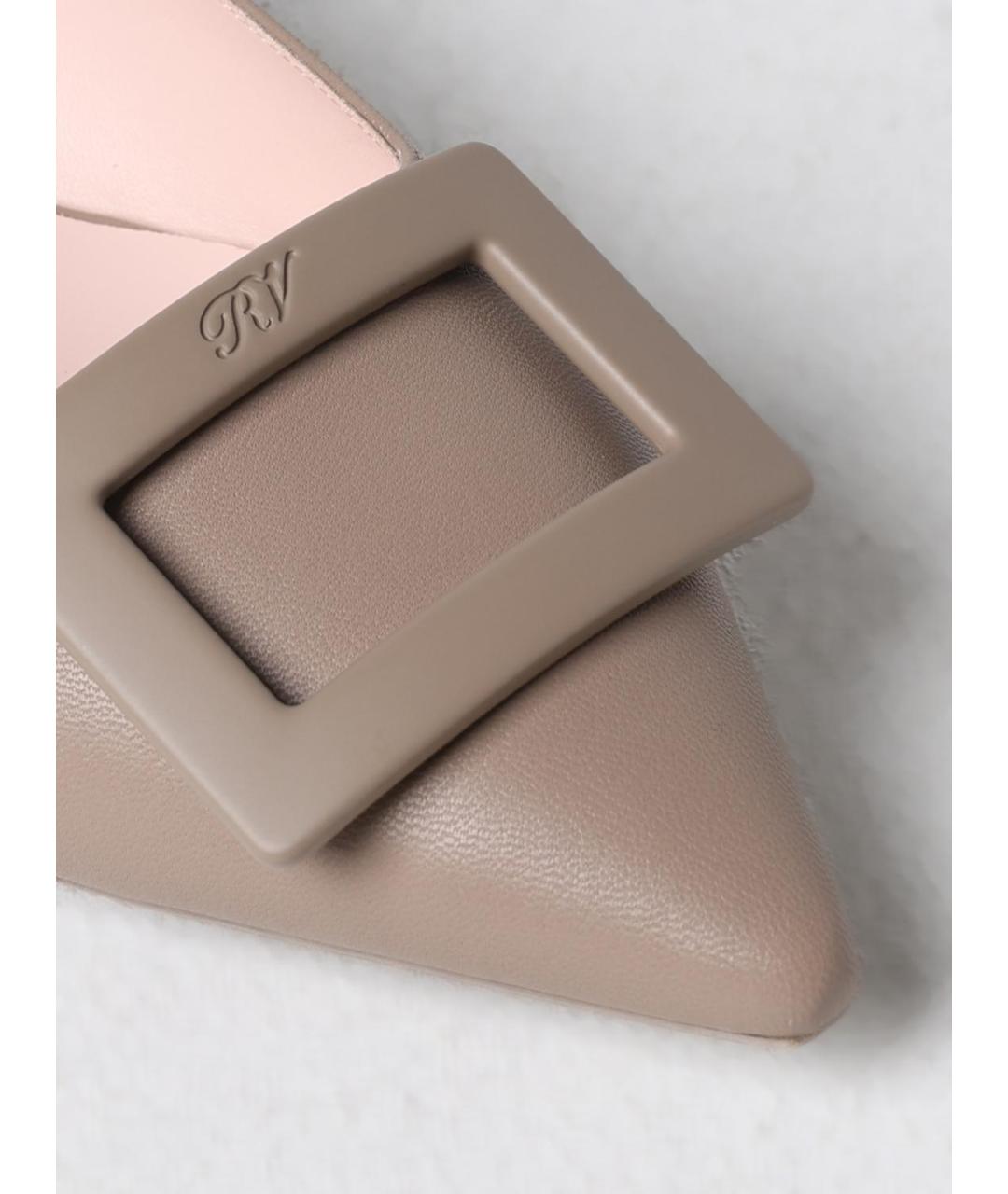 ROGER VIVIER Серые кожаные балетки, фото 4