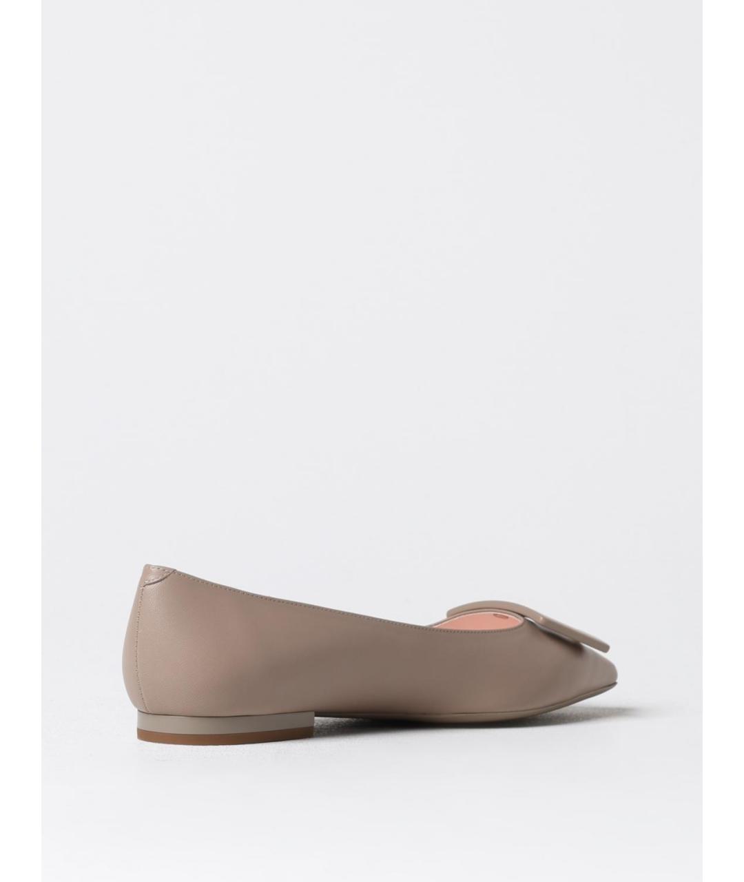 ROGER VIVIER Серые кожаные балетки, фото 3