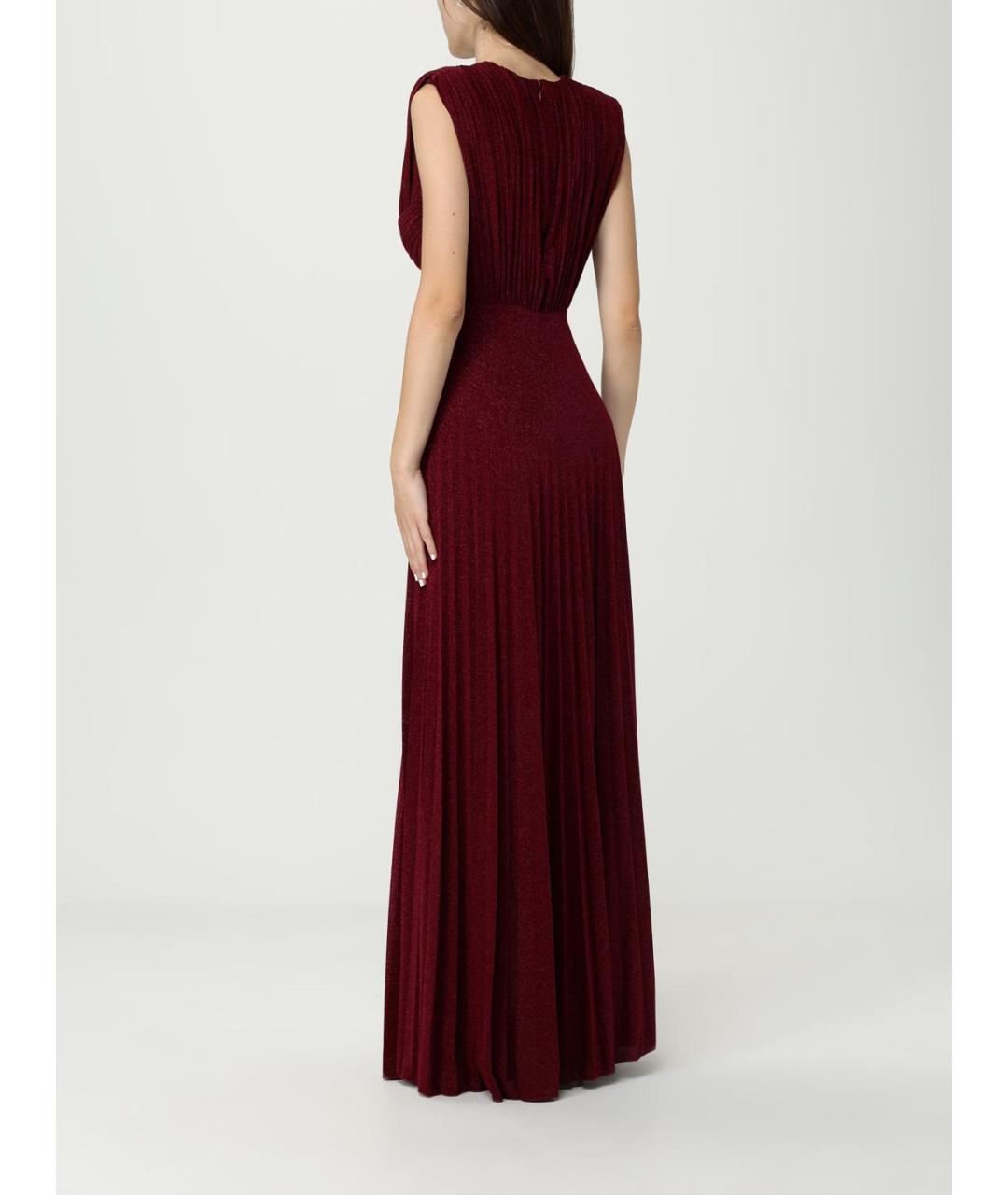 ELISABETTA FRANCHI Красное вискозное вечернее платье, фото 2