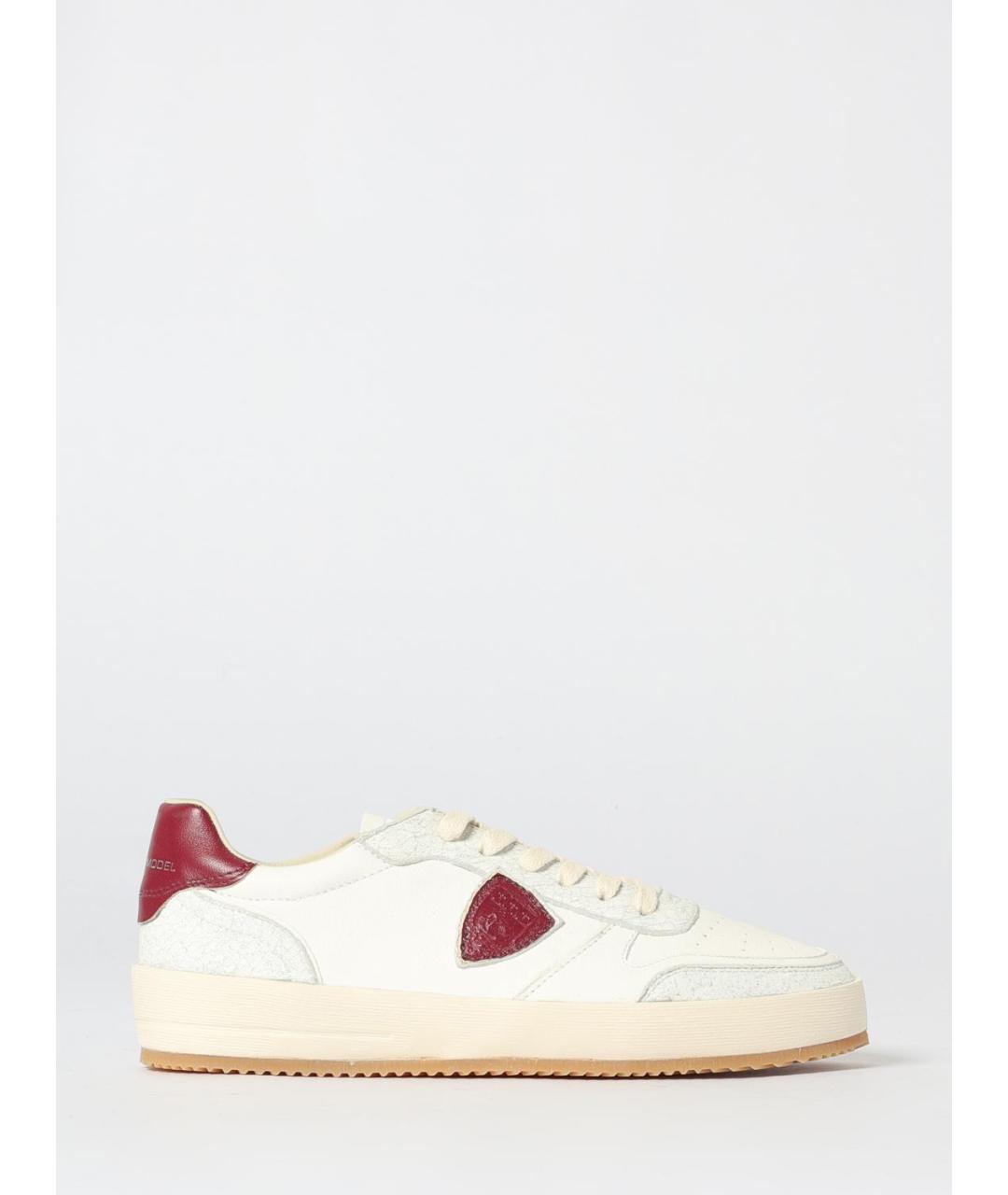 PHILIPPE MODEL Белые кожаные кеды, фото 4