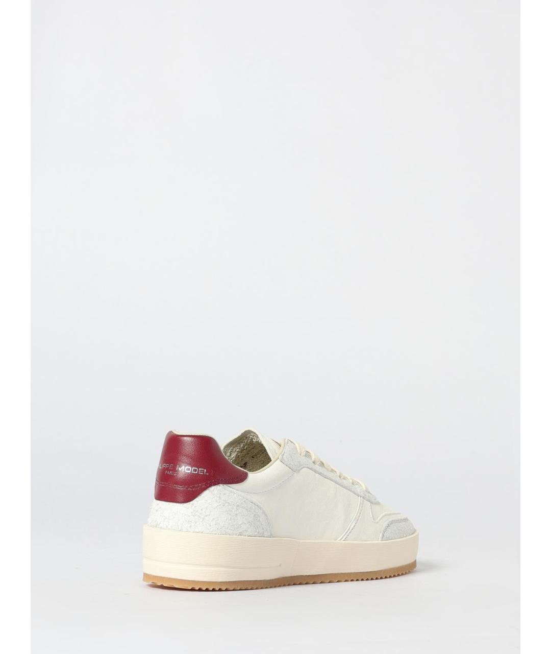 PHILIPPE MODEL Белые кожаные кеды, фото 3